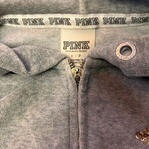 Victoria's Secret PINK Light Gray Zip Hoodie